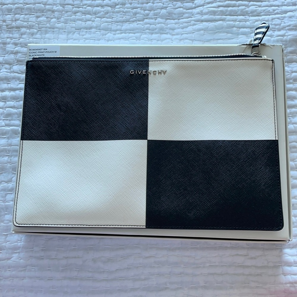 Givenchy black white pouch